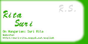 rita suri business card
